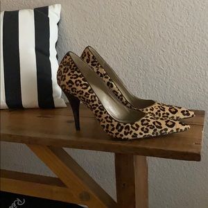 💥sale💥Via Spiga Leopard Leather Heels Size 7-1/2